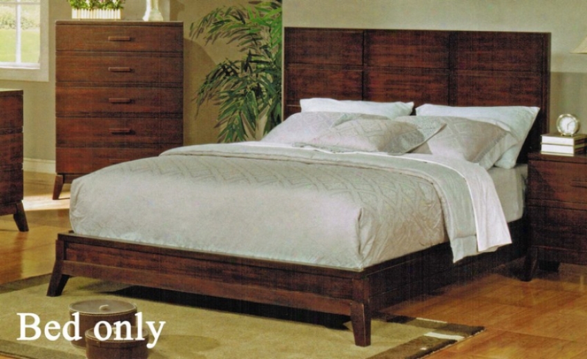 King Size Platform Bed In Espresso Finish