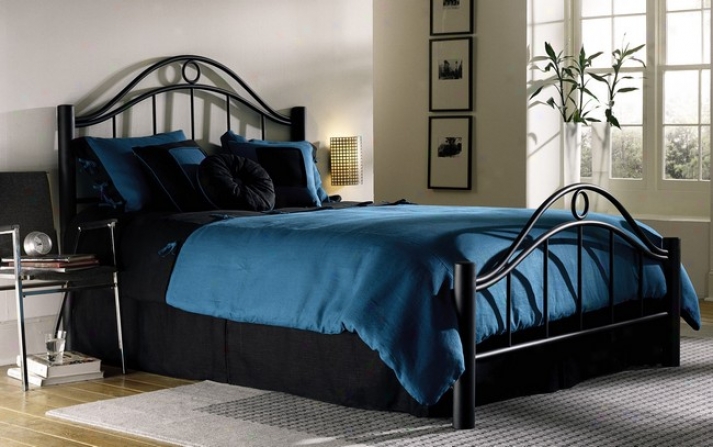 Lime-tree Ebony Black Finish King Size Iron Metal Bed