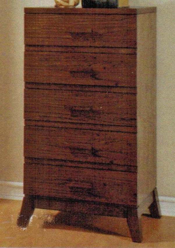 Lingerie Bedroom Chest With Taper Legs In Espresso Finish