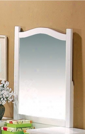 Mirror With Arched Top In White Finish