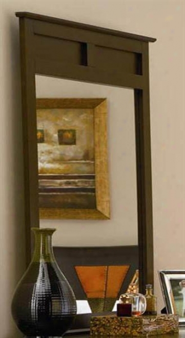 Mirror With Decorative Frame In Walnut Perfect