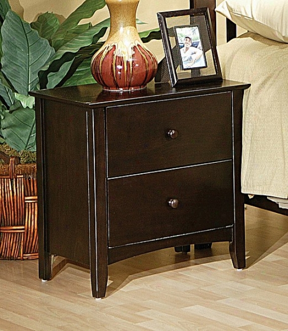 Mission Title Cappuccino Finish Hardwood Night Stand