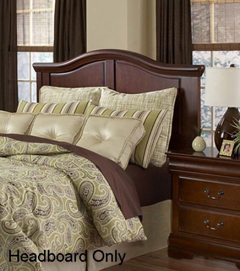 Nelson Traditional Distressed Cherry Headboard Against Full Or Queen Bed