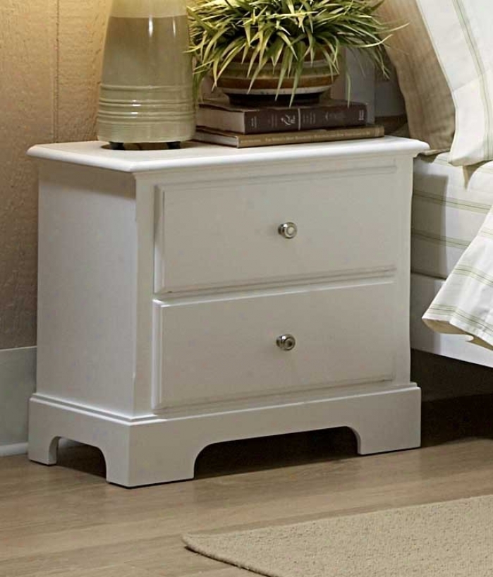 Night Stand Cottage Style In White Finish