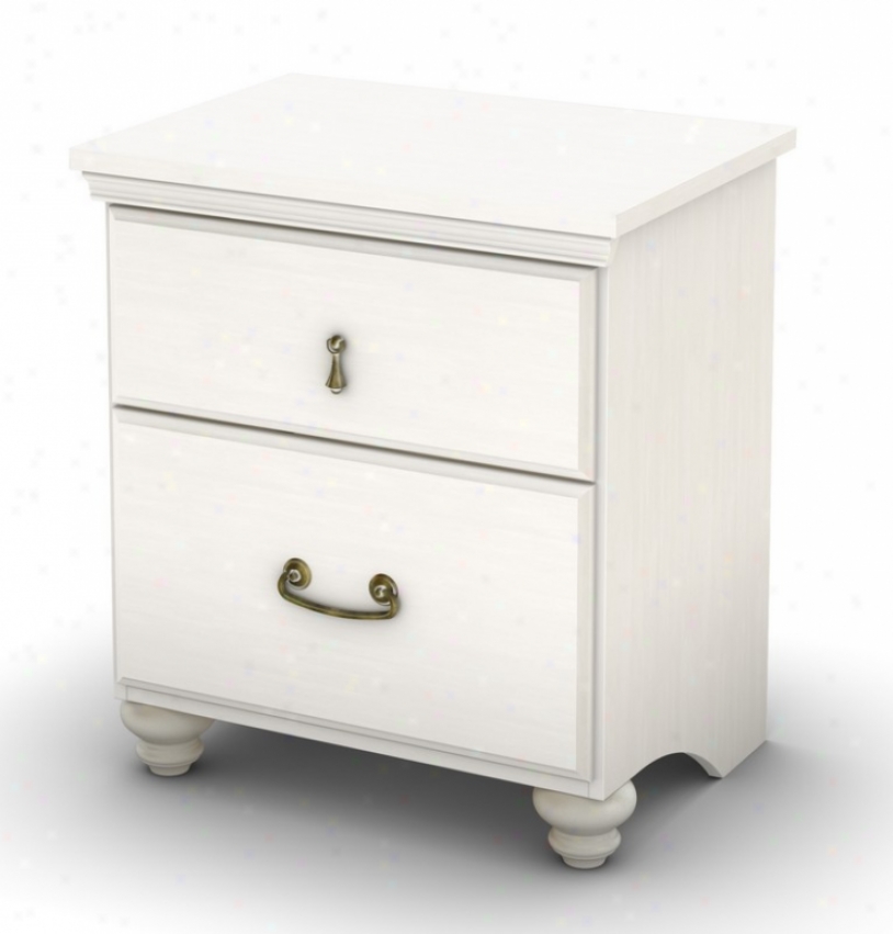 Darkness Stand With Drawers In Vanilla Cream Finish