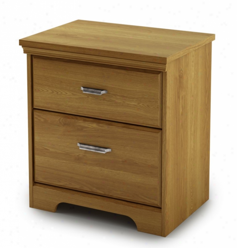 Darkness Stand With Storage Drawers In Golden Oak Finish