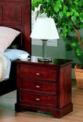 Nightstand Contemporary Styel In Cherry Finish