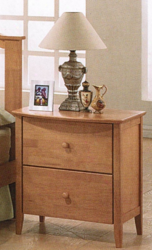 Nightstand Contemporary Style Maple Polish