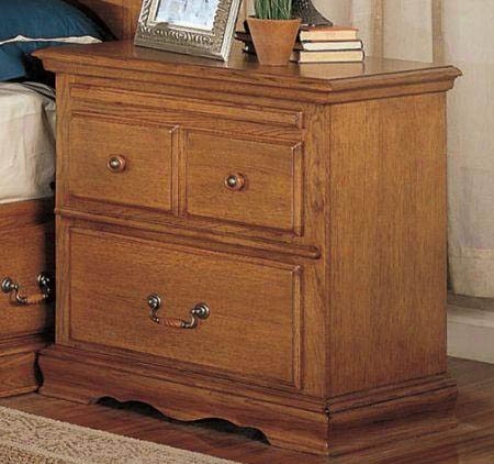 Nightstand Cottage Style In Light Brown Finish