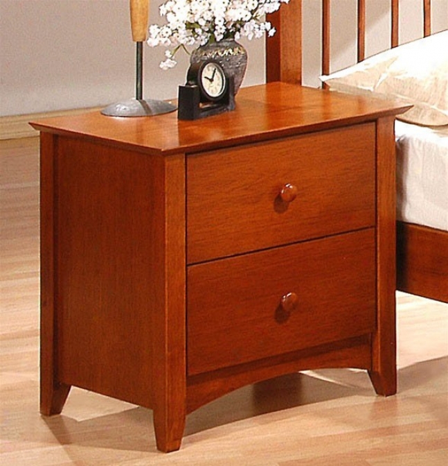 Nightstand In the opinion of Ball Shapex Handles In Distressed Oak Finish