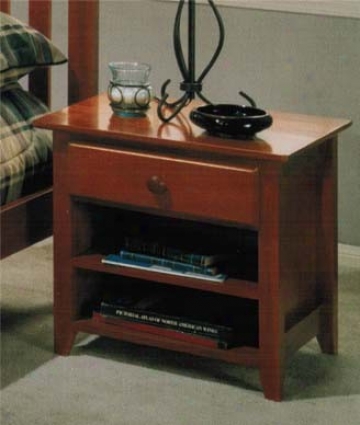 Nightstand With Contem0orary Style Design In Light Cherry Finish