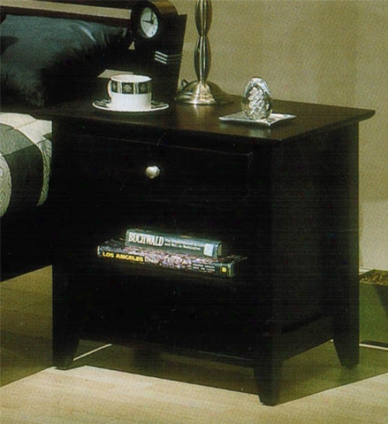 Nightstand With Contemporary Style Design In Dark Cherry Finish