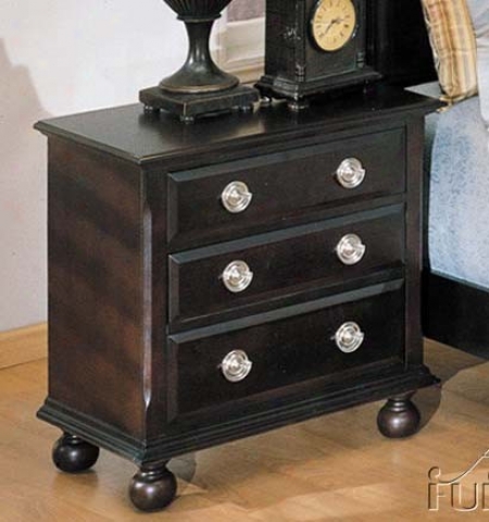 Nightstand With Gentle Handles Espresso Finish