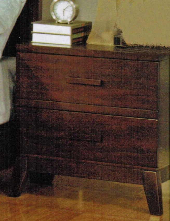 Nightstand With Taper Legs In Espresso Finish