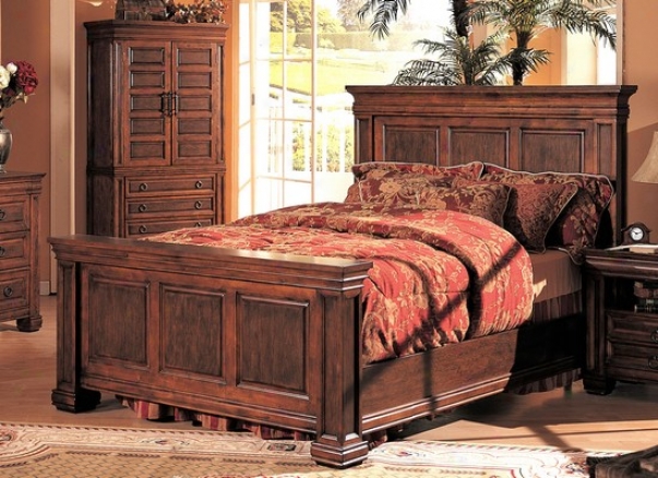 Old West Style Solid Wood Eastern King Size Bed
