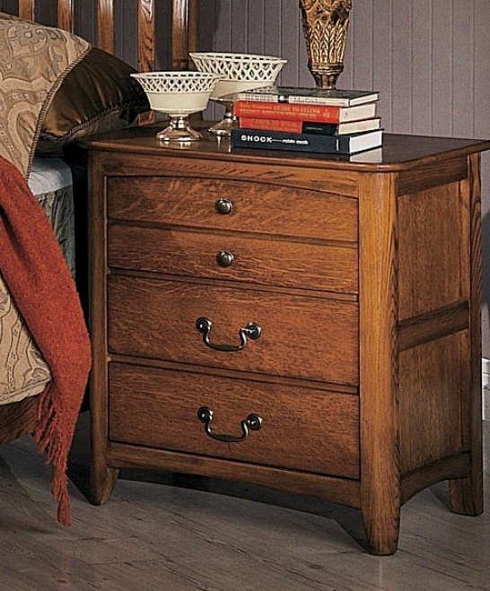 Olivia Bedroom Collection Merium Oak Finish Harswood Night Stand