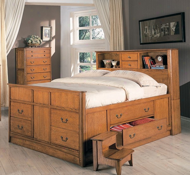 Olivia Bedroom Hardwood Eastern Knig Size Bookcase Chest Bed