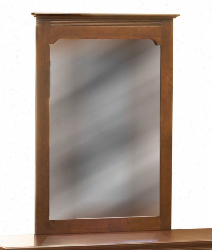 Porfrait Mirror Windsor Style Antique Walnut Finish