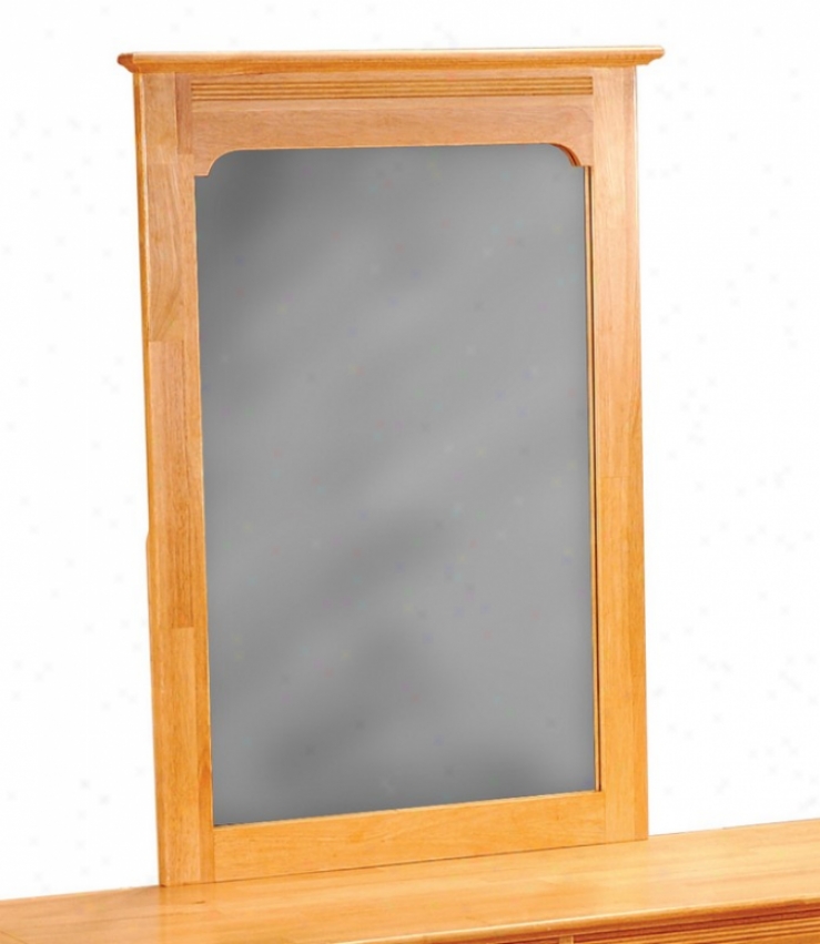 Portrait Mirror Windsor Style Natural Maple Finish