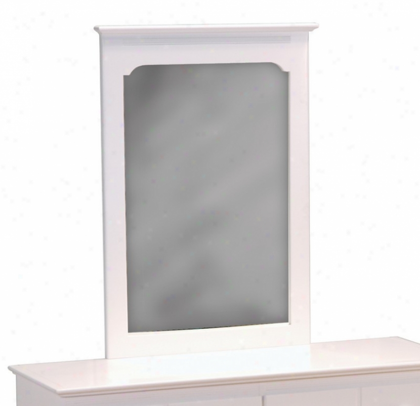 Portrait Mirror Windsor Style White Finish