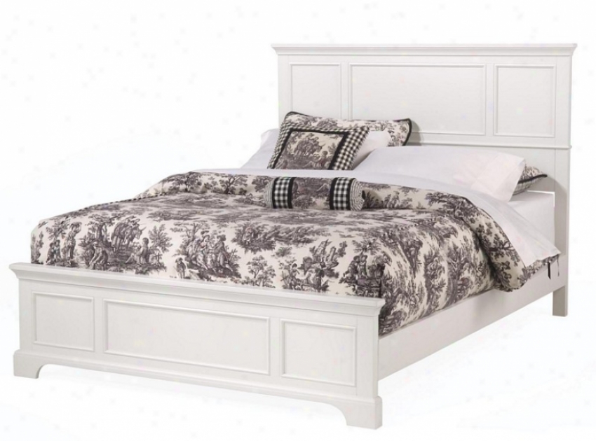 Queen Size Bed Contemporary Style In White Accomplish