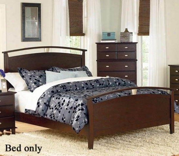 Queen Size Bed In Cherry Finish