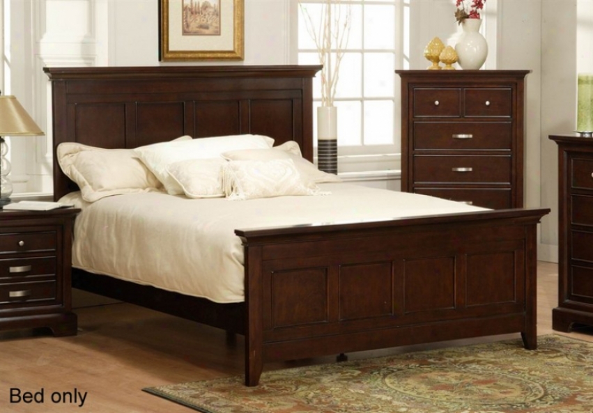 Queen Size Bed Array Headboard In Espresso Finish