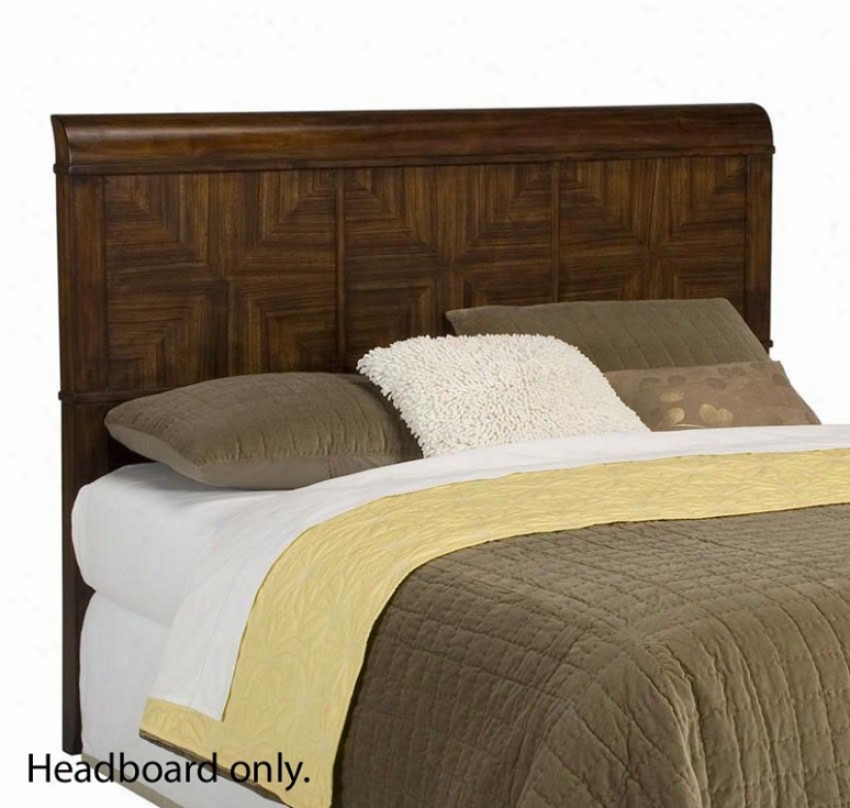 Queen Size Headboard Cntemporary Style In Mahogany Finish