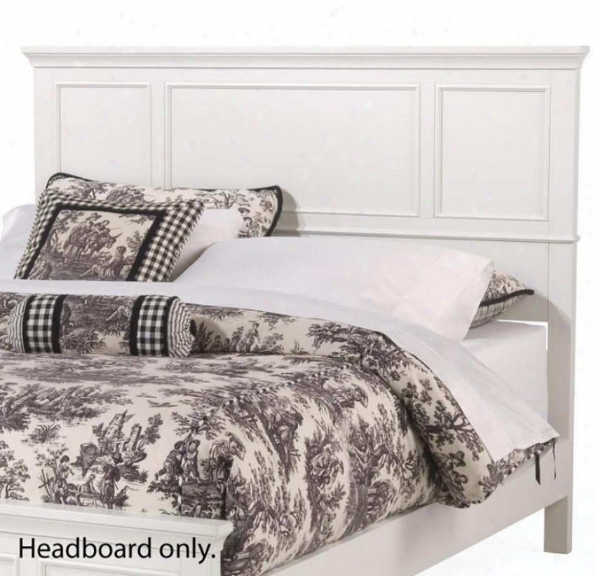 Queen Size Headboard Contemporary Style In White Finish