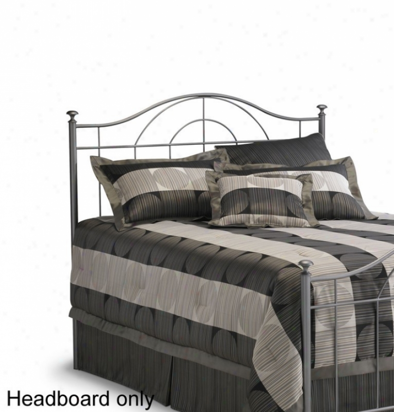 Queen Size Metal Headboard - Carrington In Vintage Silver Finish