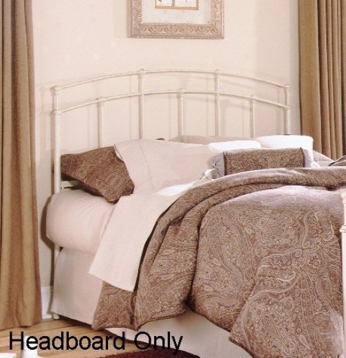 Queen Size Metal Headboard - Fenton Transitional Design In Butter Pecan Finish