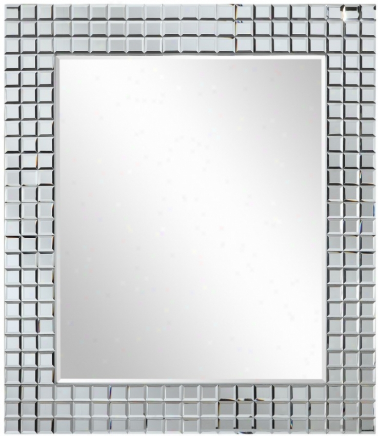 Rectangular Frameless Beveled Wall Mirror