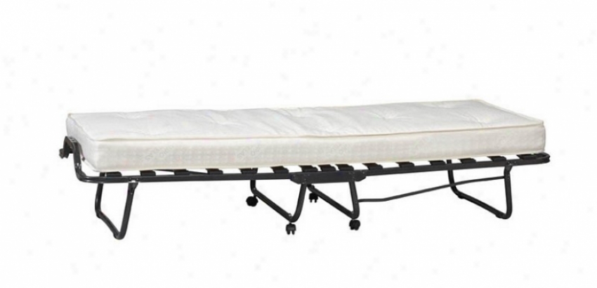 Rollaway Folding Bed With Memory Foam Mattress In Dismal Finishh