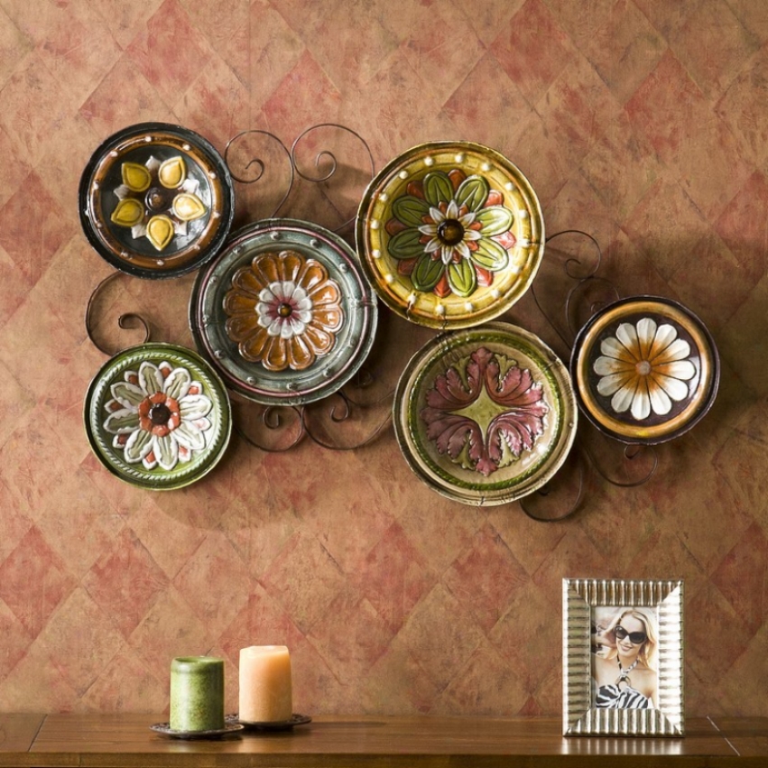 Scattered Wall Sculpture Italian Plates Wall Art