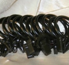 Set Of 10 Iron Clip Rings For Curtains In Aged Coffee Finish