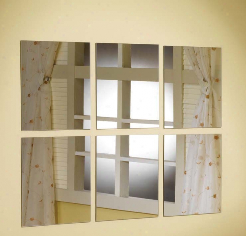 Set Of 6 Wall Mirrosr With Square Shaped