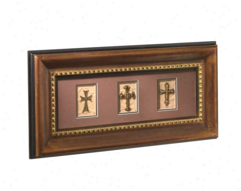 Shadow Driver's seat With Framed Jeweled Cross Design