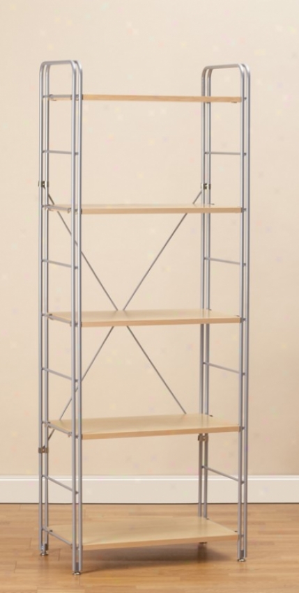 Shelf - Happiness Succession Natural Finish Five Tier Wood