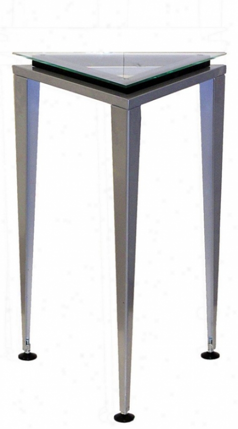 Small Pedestal Table - Reflections Series Black Polishing