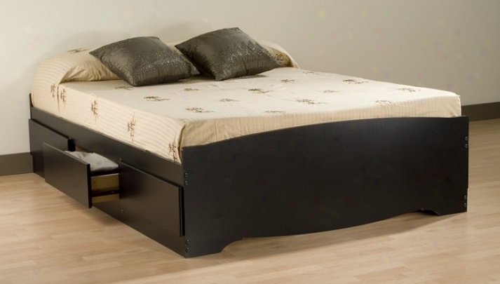 Sonoma Black Finish Full/double Size Platform Bed W/storage Drawer