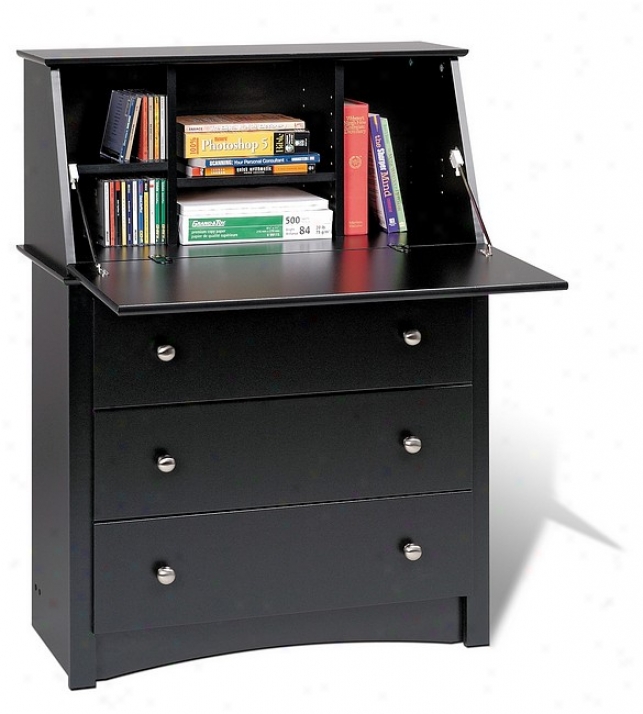 Sonoma Black Finish Home Office Secretary Desk