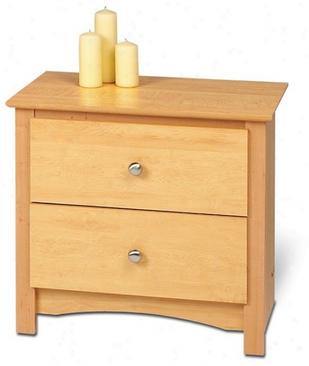 Sonoma Contemporary Maple Finish 2-drawer Night Stand