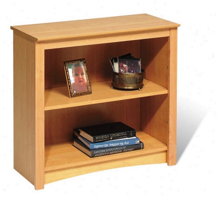 Sonoma Contemporary Maple Finish 2-shelf Bookcase