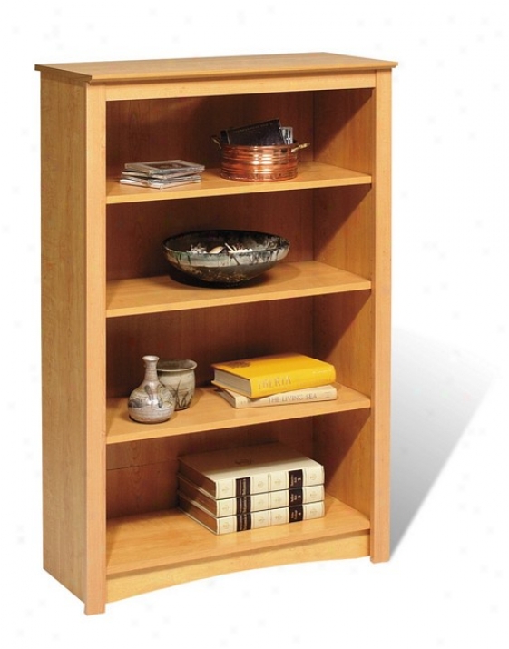Sonoma Confemporary Maple Finish 4-shelf Bookcase