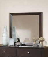 Squwre Bedroom Mirror Contemporary Style In Cappuccino