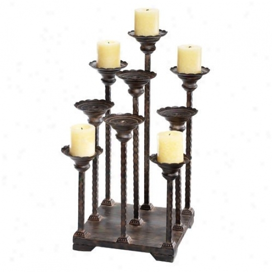 Position Candlehooder In Antique Rustic Finish