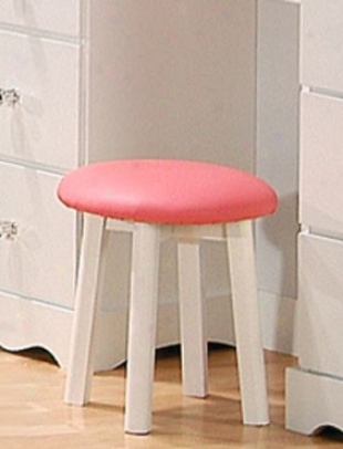 Discharge With Pink Vinyl Seat In White Finish