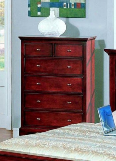 Storage Chest Contemporary Style In Cherry Finish