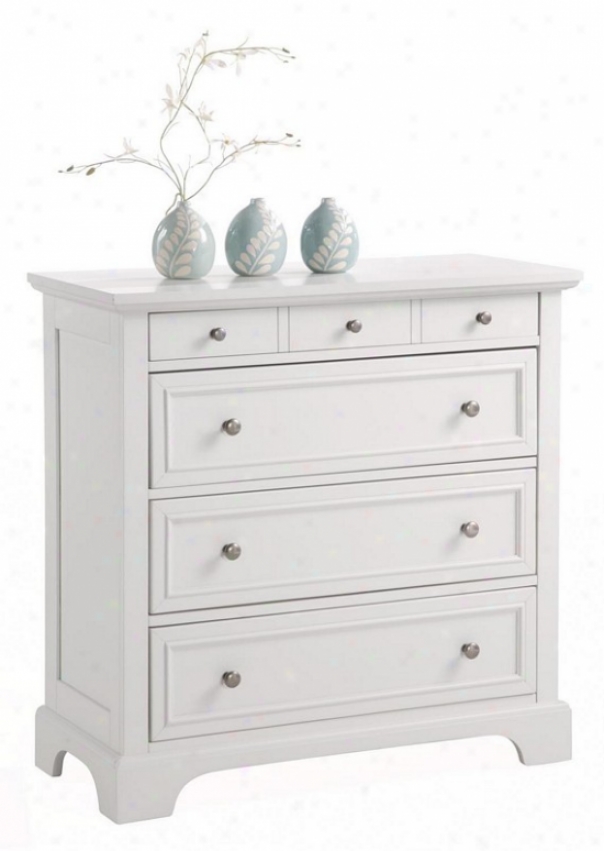 Storage Chest Contemporary Style In White Finish