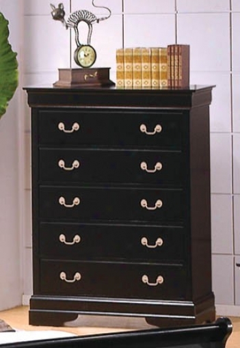 Storage Chest Lo8is Philippe Title In Great Black Finish